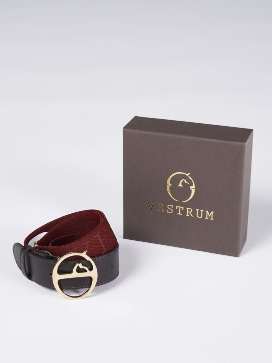 Vestrum Gürtel Pozzallo Burgundy/Gold