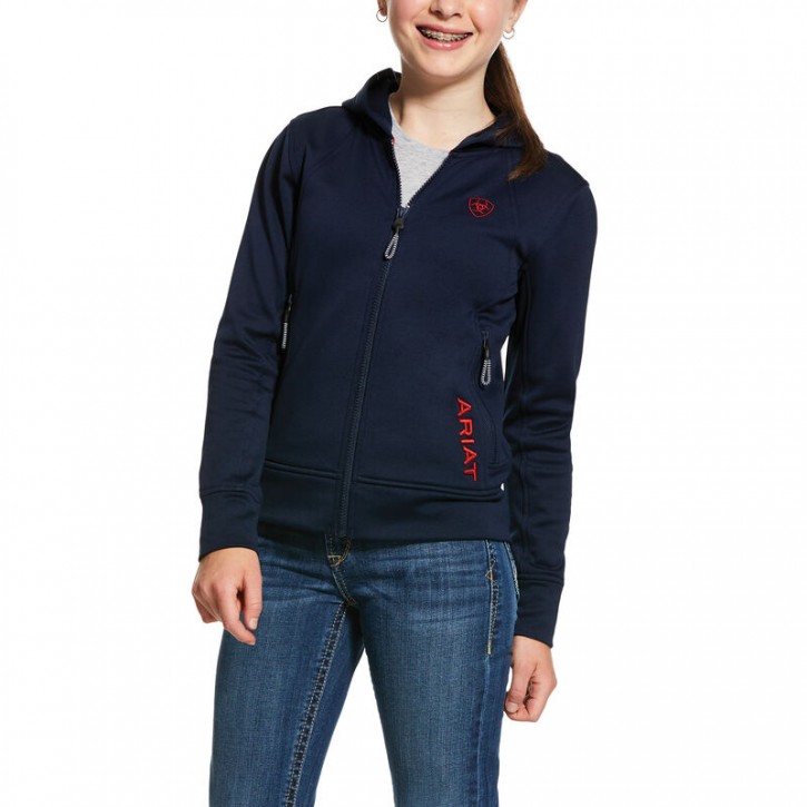 Ariat Kinder Full Zip Hoodie Keats blau XL / 12-14 Jahre