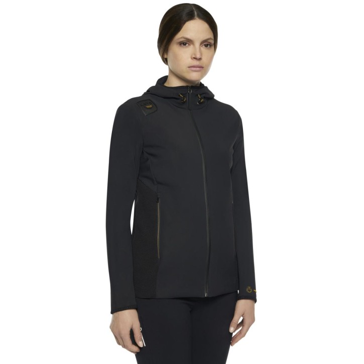 Cavalleria Toscana perforierte Damen Softshelljacke Schwarz M