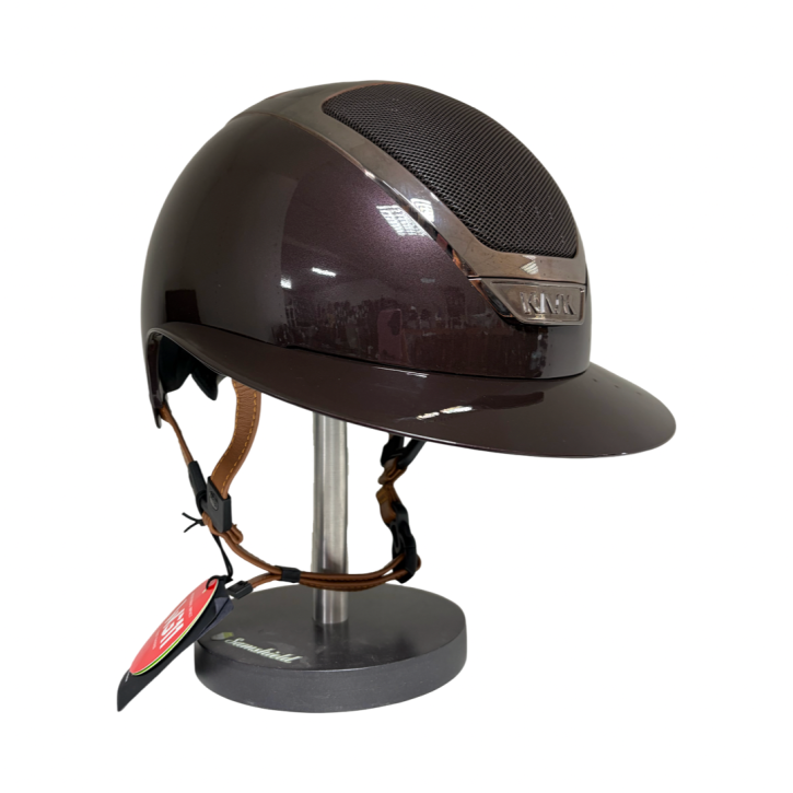 Kask Star Lady Pure Shine Espresso Braun m. Inlay - Kinnriemen Beige