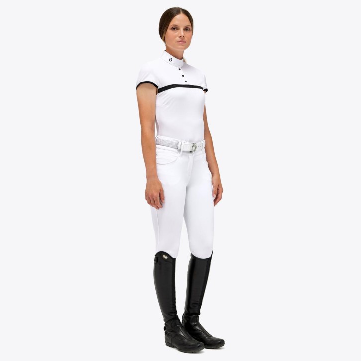 Cavalleria Toscana Damen Mesh-Turniershirt weiß