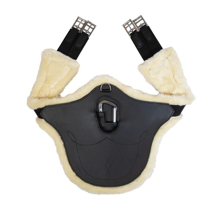 Kentucky Stollengurt Anatomic mit Fellimitat schwarz