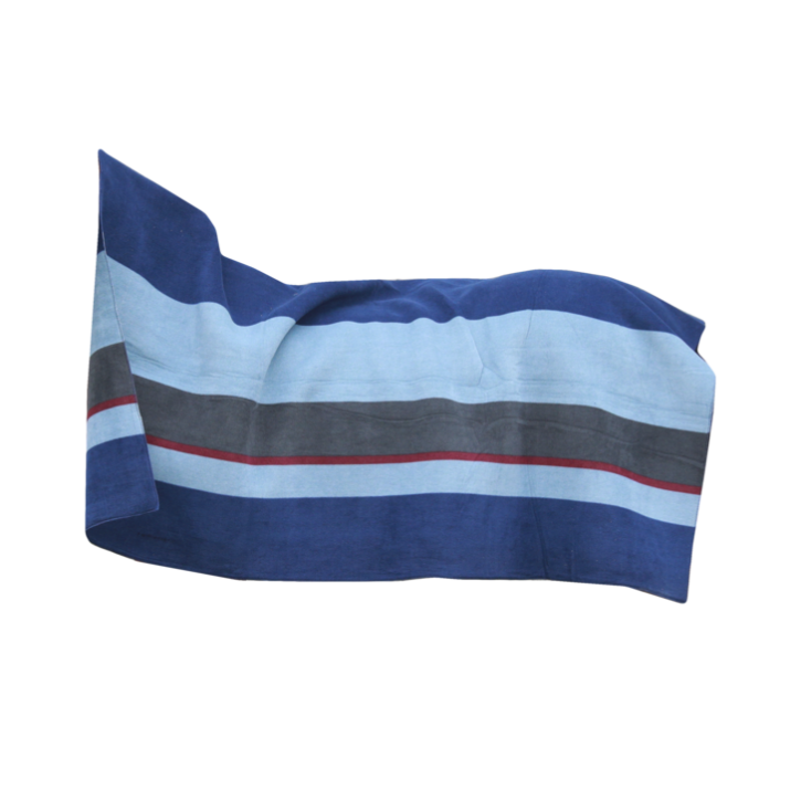 Kentucky Heavy Fleece Square Stripes Navy Grau 200 x 210