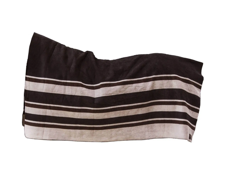 Kentucky Heavy Fleece Square Stripes Braun Beige 200 x 210