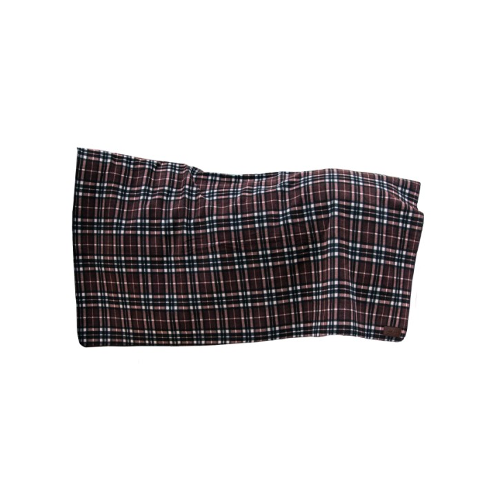 Kentucky Heavy Fleece Square Check Printing Brown 200 x 210