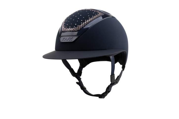Kask Star Lady Chrome Navy Crystals In Out Vintage Rose 56