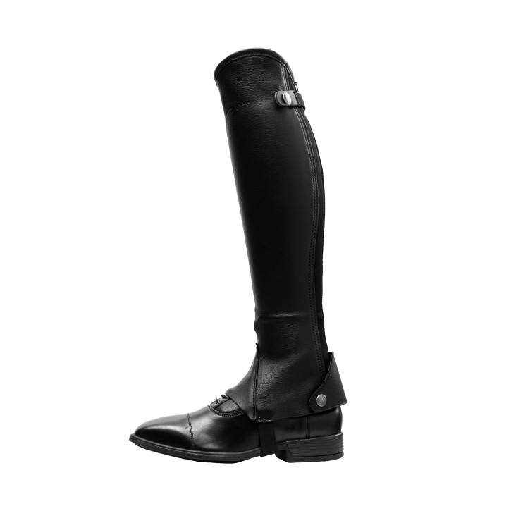 Dyon Kurzchaps Classic aus Leder Schwarz