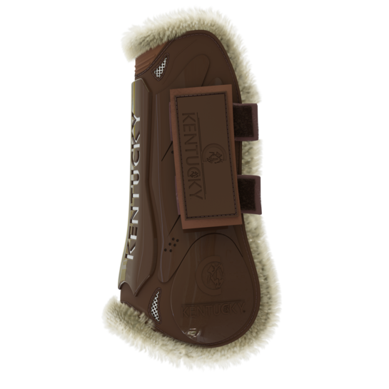 Kentucky Gamaschen Vegan Sheepskin Velcro braun M