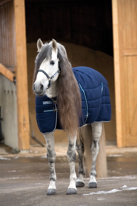 Horseware Rambo Stalldecke Stable Rug 200g blau