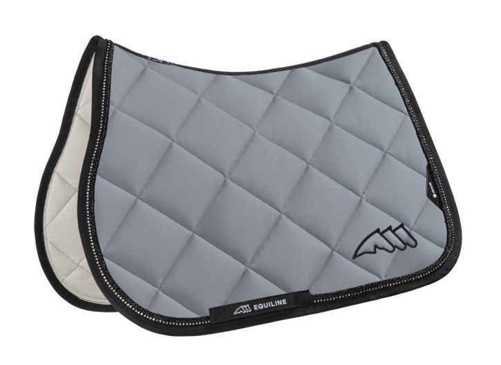 Equiline Springschabracke EQUvenc mit Strasssteinen hellgrau