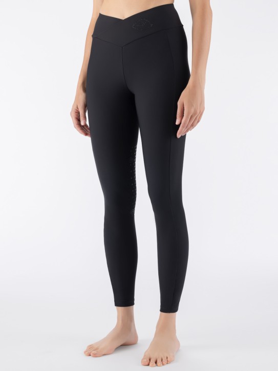 Equiline Damen Vollgrip Reitleggings EQGalafh Schwarz XS