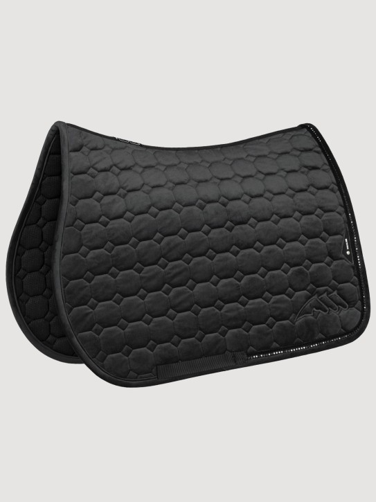 Equiline Springschabracke Velvet Eqenti mit Strasssteinen schwarz