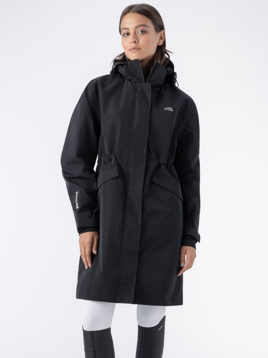 Equiline Damen Regenmantel Eqextre schwarz
