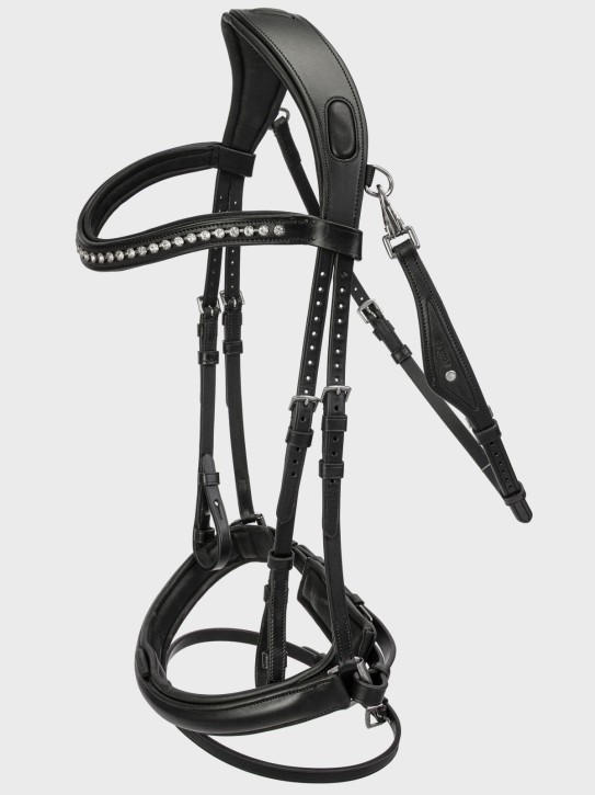 Equiline Trense mit schwedischem Reithalfter schwarz