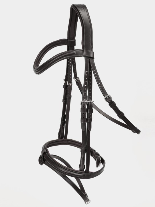 Equiline Trense mit abnehmbaren Sperrriemen schwarz