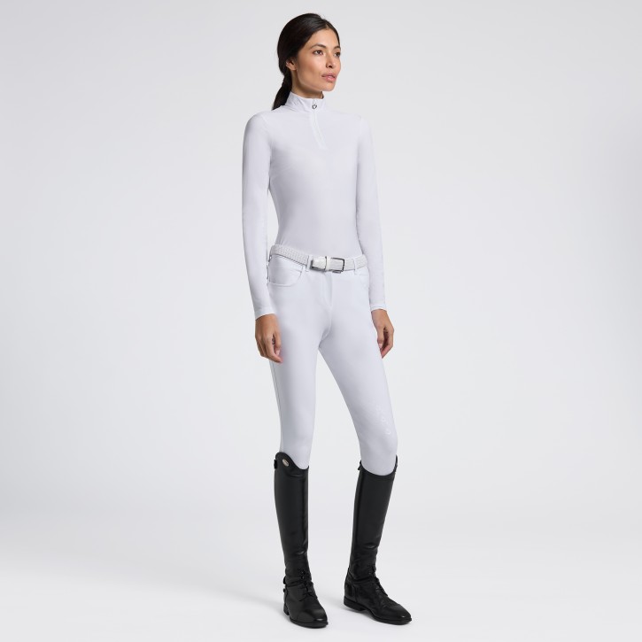 Cavalleria Toscana Turniershirt Langarm Warm Damen weiß
