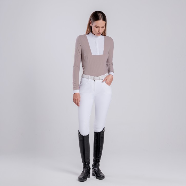 Cavalleria Toscana Damen Langarm Turniershirt Cipria