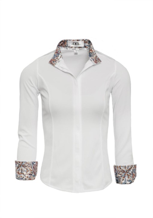 Alessandro Albanese Damen Turniershirt Weiss-Print Limited Edition Gr. L