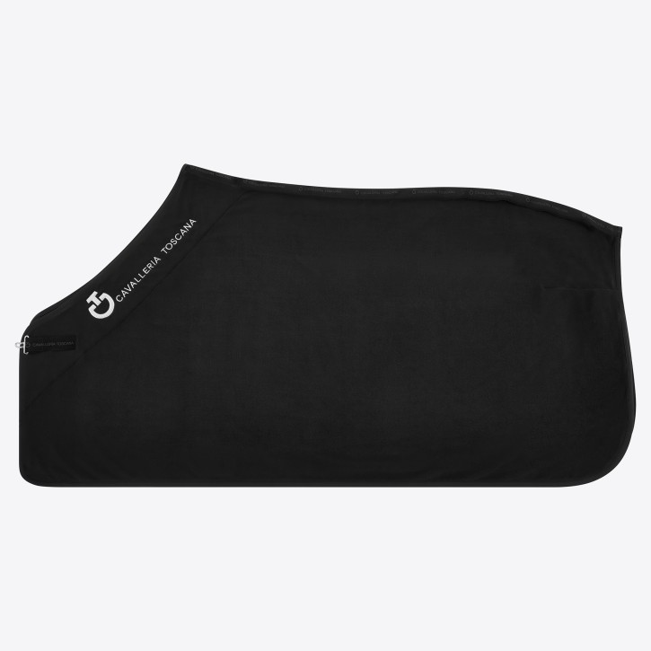 Cavalleria Toscana Fleece Abschwitzdecke Logo Schwarz 155
