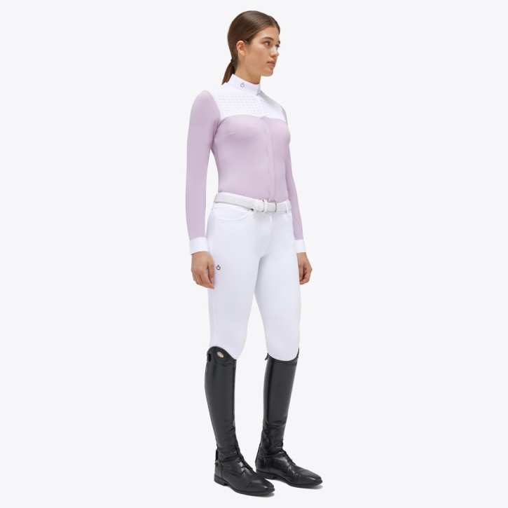 Cavalleria Toscana Damen-Turniershirt Jersey langarm pale mauve