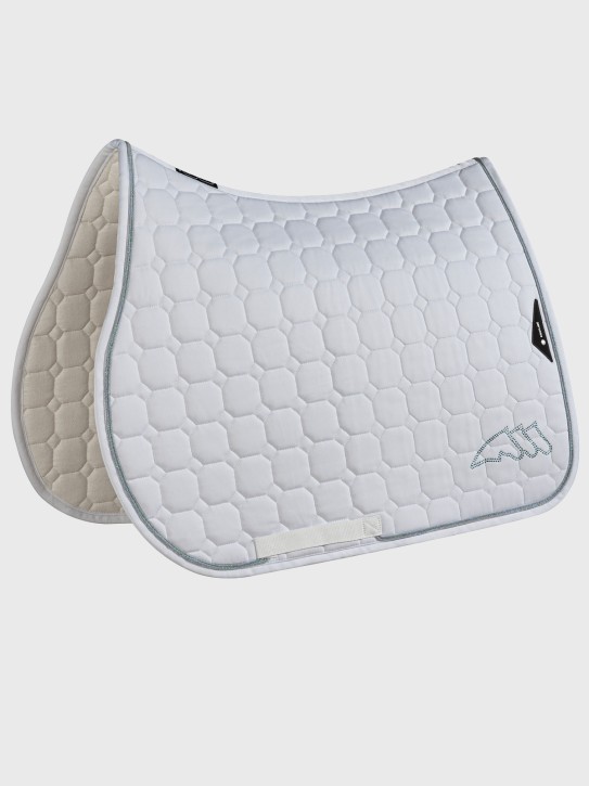Equiline Dressur Schabracke Grosteg Weiß/Aquamarin