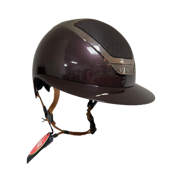 Kask Star Lady Pure Shine Espresso Braun m. Inlay - Kinnriemen Beige