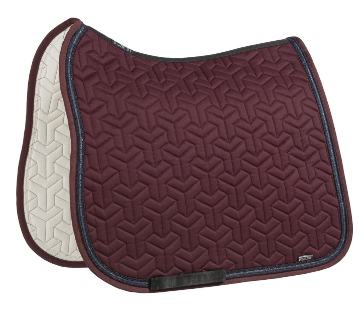 Equiline Dressurschabracke Tetrix Port Royale mit blauem Glitterband