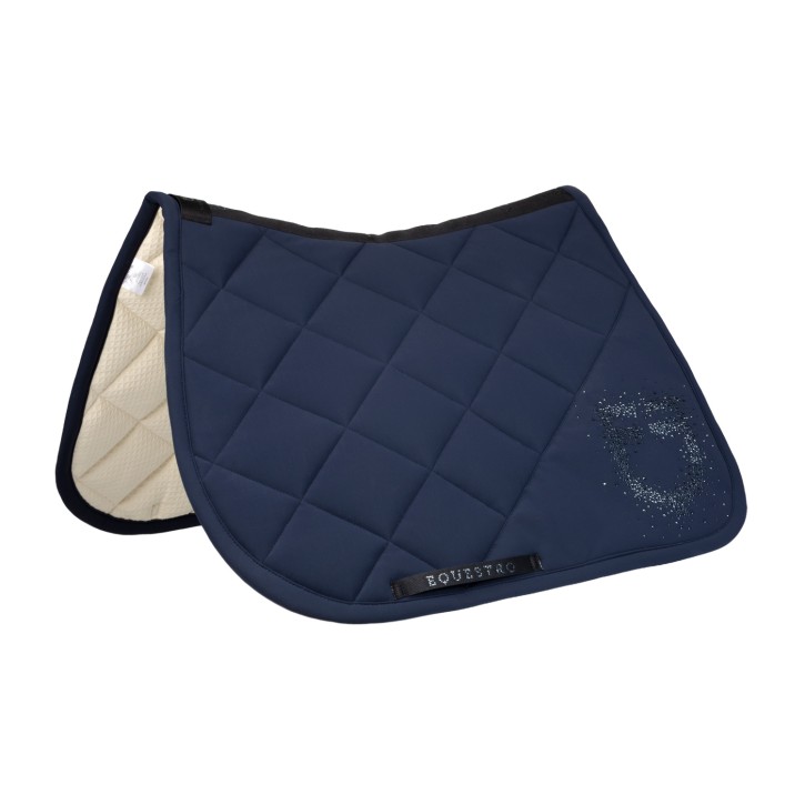 Equestro Springschabracke Glitzer Logo - Navy FULL