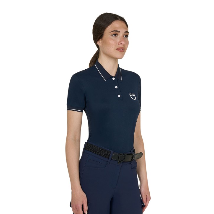 Equestro Damen Trainingspolo - Navy/Weiß