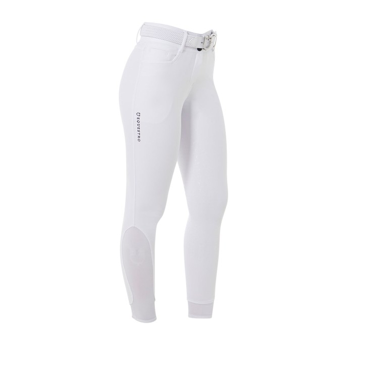 Equestro Damen Reithose Highwaist mit Vollgrip - weiß
