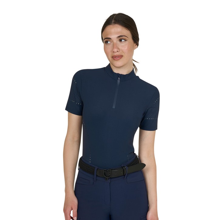 Equestro Damen Funktionsshirt perforiert - Navy