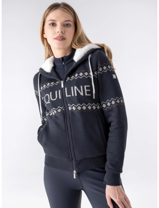 Equiline Winter-Damenkapuzenjacke Vixy blau