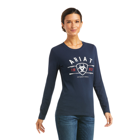 Ariat Damen Langarmshirt Navy XS