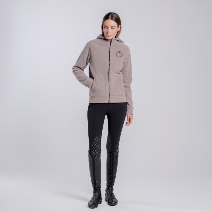 Cavalleria Toscana Damen Fleece Zip Hoodie Cipria