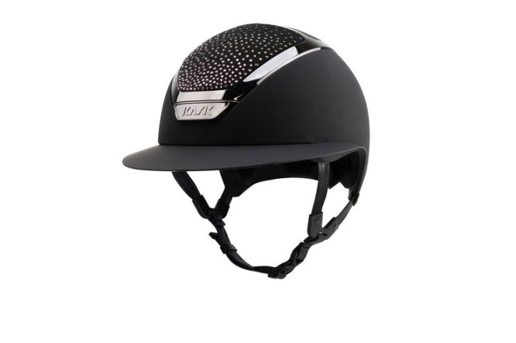Kask Star Lady Chrome Black Crystals Waterfence Vintage Rose 58
