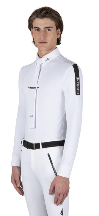 Equiline Herren Turniershirt ETEK langarm weiß