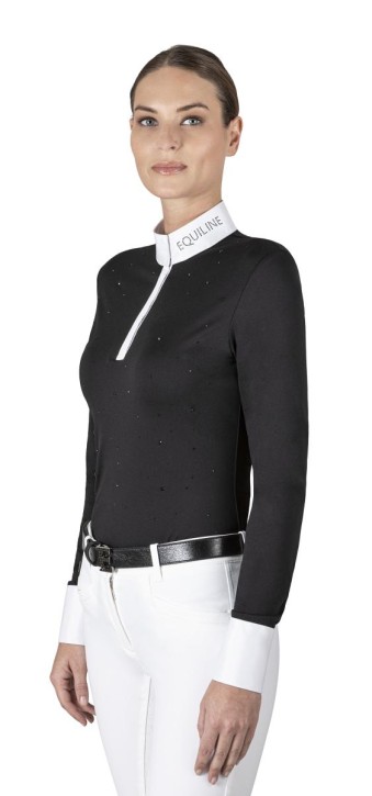Equiline Damen Turniershirt Langarm GUERDAG schwarz