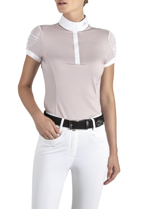 Equiline Turnier-Poloshirt Ginnyg Damen violet ice M