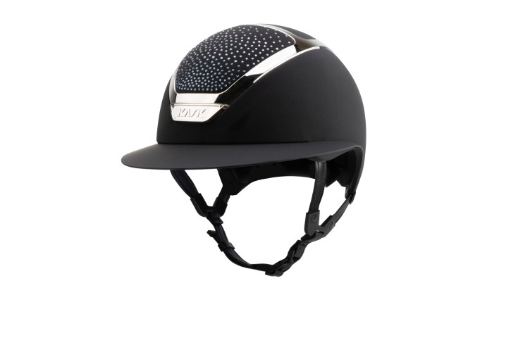 Kask Star Lady Chrome Black Crystals Waterfence Montana Blue