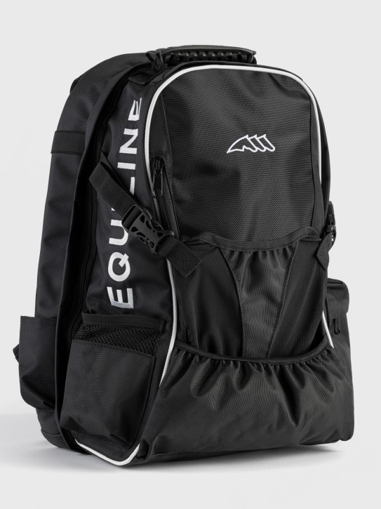 Equiline Rucksack mit Helmhalterung Caleb Schwarz