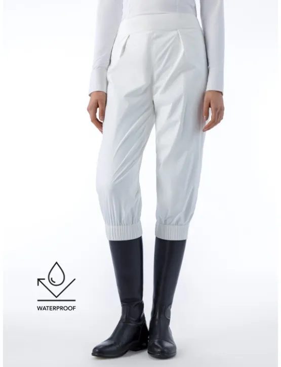 Equiline Unisex Wasserdichte Überzieh-Hose Storm Weiß