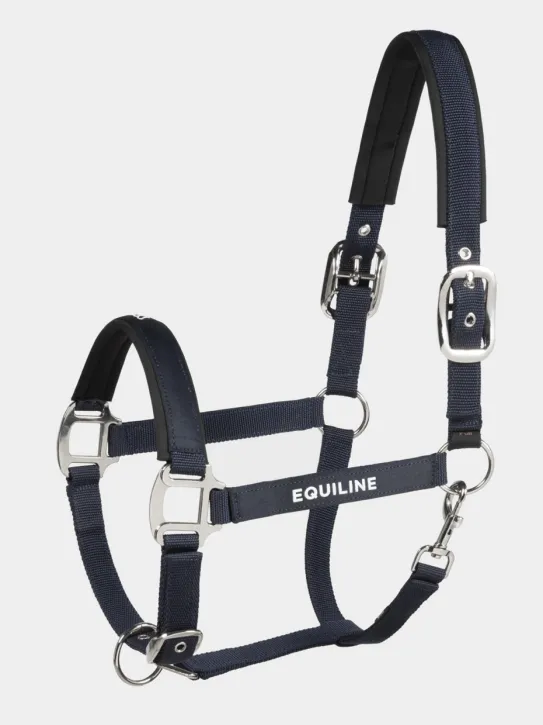 Equiline Halfter Terry mit gummiertem Logo Blau