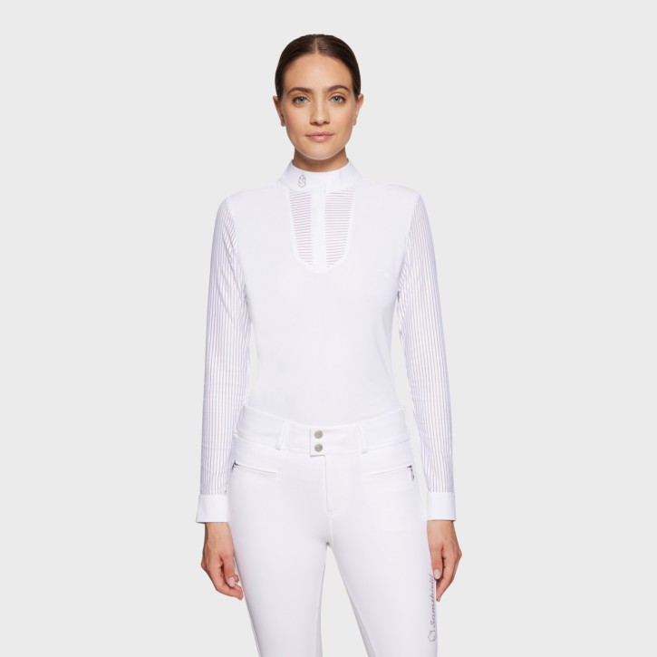 Samshield Damen Langarm Turniershirt Faustine Weiß