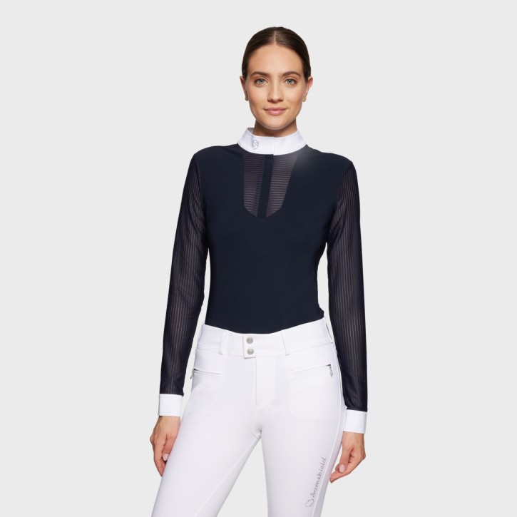 Samshield Damen Langarm Turniershirt Faustine Navy