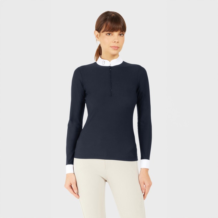 Samshield Damen Langarm Turniershirt Aloise Navy