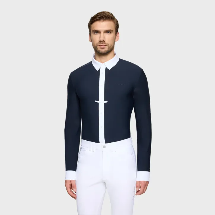 Samshield Herren Langarm Turniershirt Smith Navy