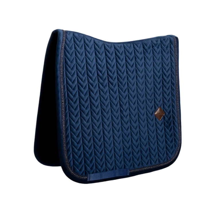 Kentucky Schabracke VELVET Mini Pearls Dressur Navy