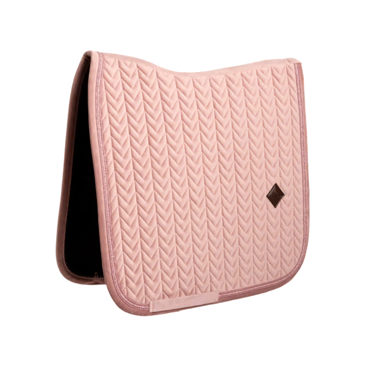 Kentucky Schabracke VELVET Mini Pearls Dressur Altrosa