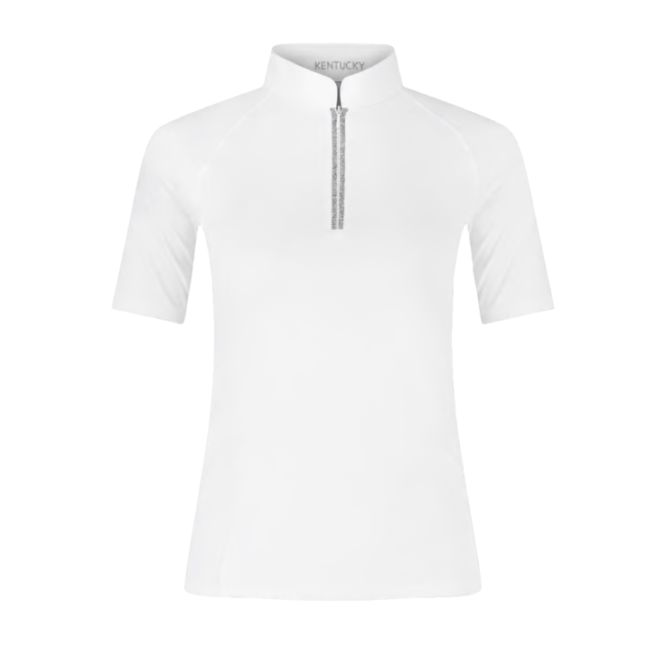 Kentucky Damen Turniershirt Kurzarm Classic Glitter Weiß