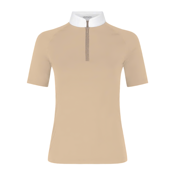 Kentucky Damen Turniershirt Kurzarm Classic Glitter Beige